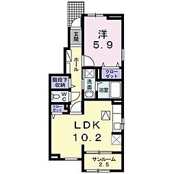 Fiore芦刈1 1LDKの間取図画像