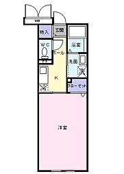 ランデュール・マキ 1Kの間取図画像