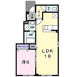エル・プレシオーソ 1LDKの間取図画像