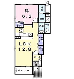 アラモードさくら3 1LDKの間取図画像