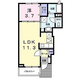 ワイズフォレスト2 1LDKの間取図画像