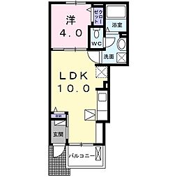コーポ・マリ 1LDKの間取図画像