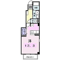 グレイスフルウッズ ワンルームの間取図画像