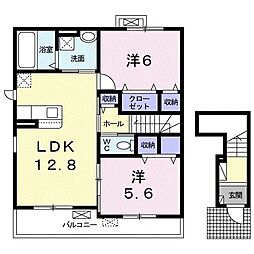 ベル・フェリシア 2LDKの間取図画像