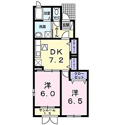 間取図画像 2DK