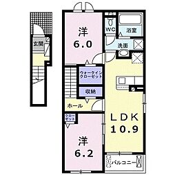 サンセール3 2LDKの間取図画像