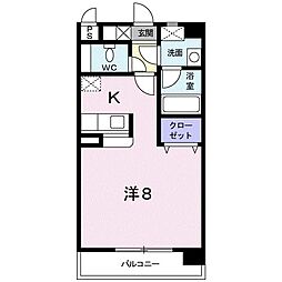 ステラミナミ ワンルームの間取図画像