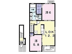 コンフォーティア 2LDKの間取図画像