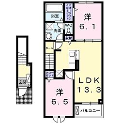 メゾン・ド・シャルム4 2LDKの間取図画像
