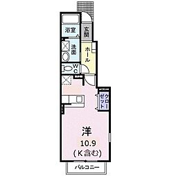 ウイングコート1 ワンルームの間取図画像