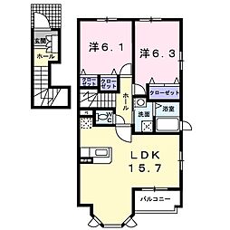 間取図画像 2LDK