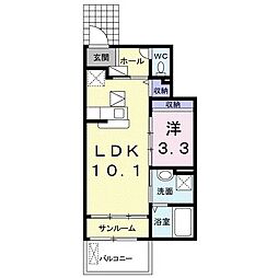 ランドマーク・ハーバー 1LDKの間取図画像