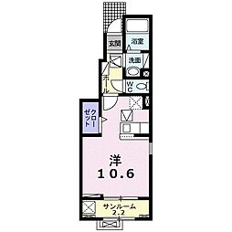 フォレモンターニュ ワンルームの間取図画像