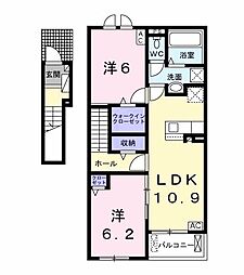 センシア六条 2LDKの間取図画像