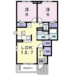 ＮＭＯＮ・IIＪ 1階2LDKの間取り