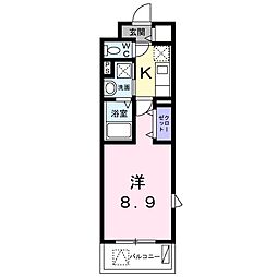 プティメゾン青葉台 1Kの間取図画像