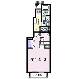 ビレッジハイ・マウンテンC ワンルームの間取図画像