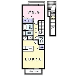 プロムナードソレイユソラ 1LDKの間取図画像