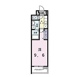 ハルズHINODE 1Kの間取図画像