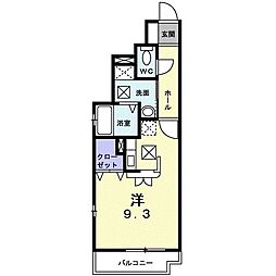 ハイムダイ3 ワンルームの間取図画像