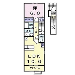 サイモン8 1LDKの間取図画像