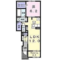 セングヤングA 1LDKの間取図画像