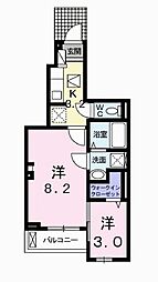 フォレスト 2Kの間取図画像