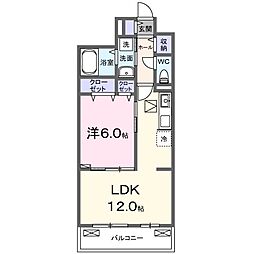 カステッロ マルノ 1LDKの間取図画像