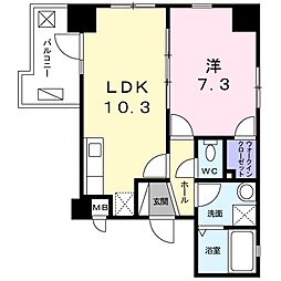 木場ビクトリーマンション 1LDKの間取図画像