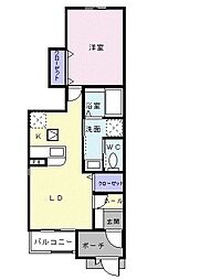 グッドチャーム 1LDKの間取図画像