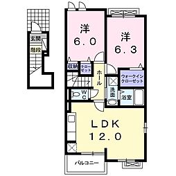 ルーチェ 2LDKの間取図画像