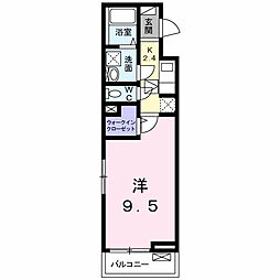 ベルドゥーラ 1Kの間取図画像