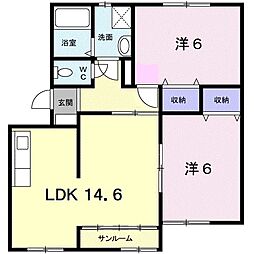 メゾン・ド・シャルム3C 3DKの間取図画像