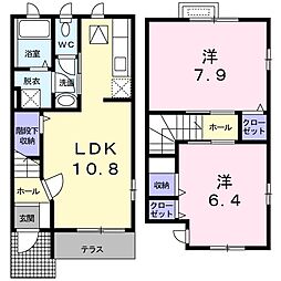 シュガーハウス 2LDKの間取図画像