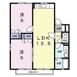 アトリオ2A 2LDKの間取図画像