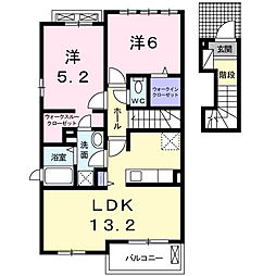 ピエナ2 2LDKの間取図画像