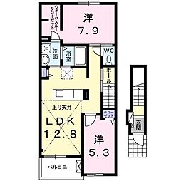 ポートソレイユ 2LDKの間取図画像