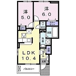 ユーミーサニー 2LDKの間取図画像