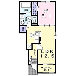 グランステラ 1LDKの間取図画像