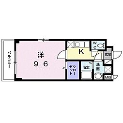 第7グリーンハイツ 1Kの間取図画像