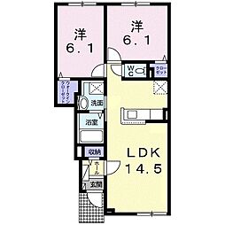 ヒカルサ 苫小牧 イースト 2LDKの間取図画像