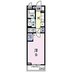 ベル・ドール 1Kの間取図画像
