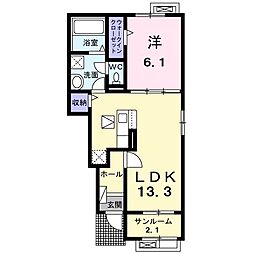 カリーノ I 1LDKの間取図画像