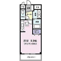 ネオウイング ワンルームの間取図画像