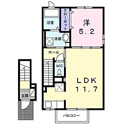 モントレゾール 1LDKの間取図画像