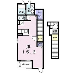 ヴィラ・シンフォニーA ワンルームの間取図画像