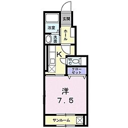 ドルチェ2 1Kの間取図画像
