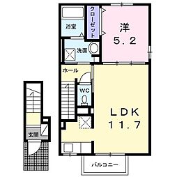 シュエット1 1LDKの間取図画像
