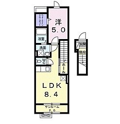 アクティモア 1LDKの間取図画像