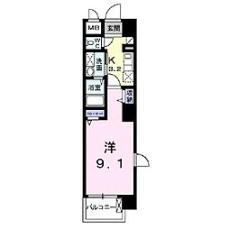 ローズエスペランサ 1Kの間取図画像